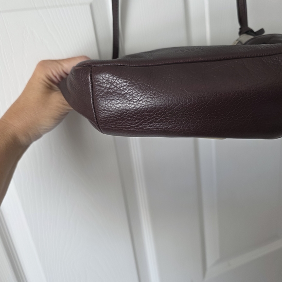Fossil Cream and Brown Crossbody Bag